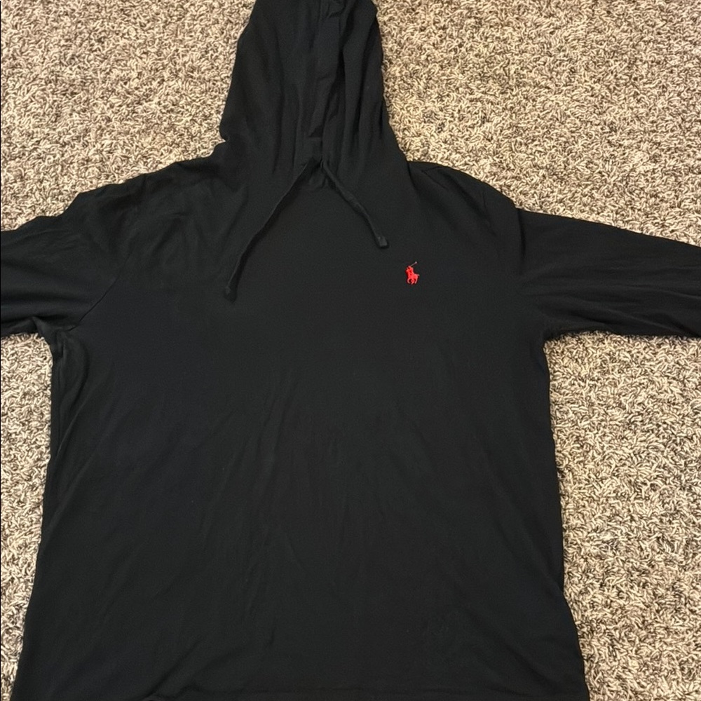 Polo by Ralph Lauren Black Sweatshirt with Red Logo